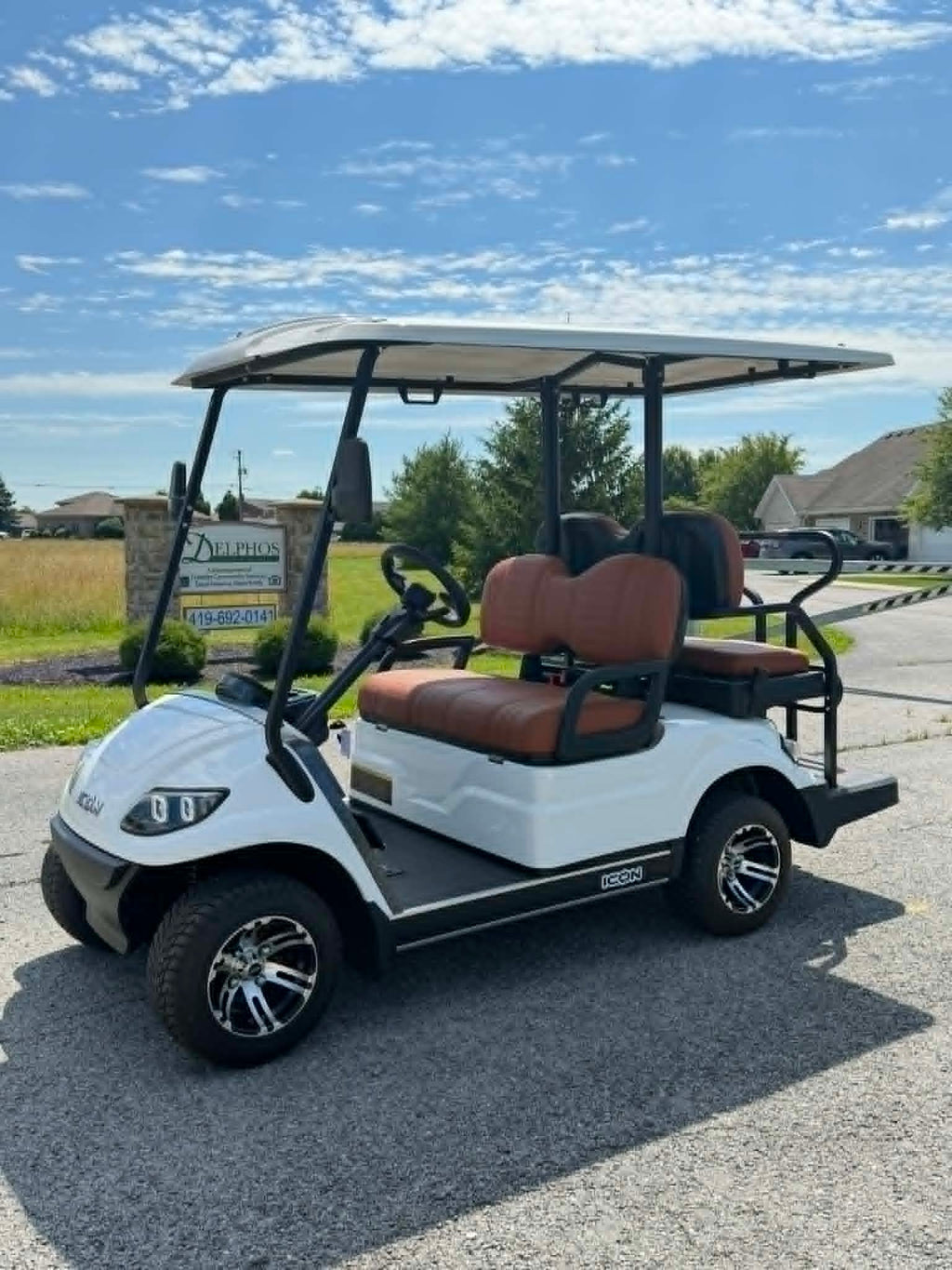 2025 ICON G40 Gas Golf Cart White