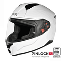 SMK Full Face Helmet Bionic Adult Solid White GL 100