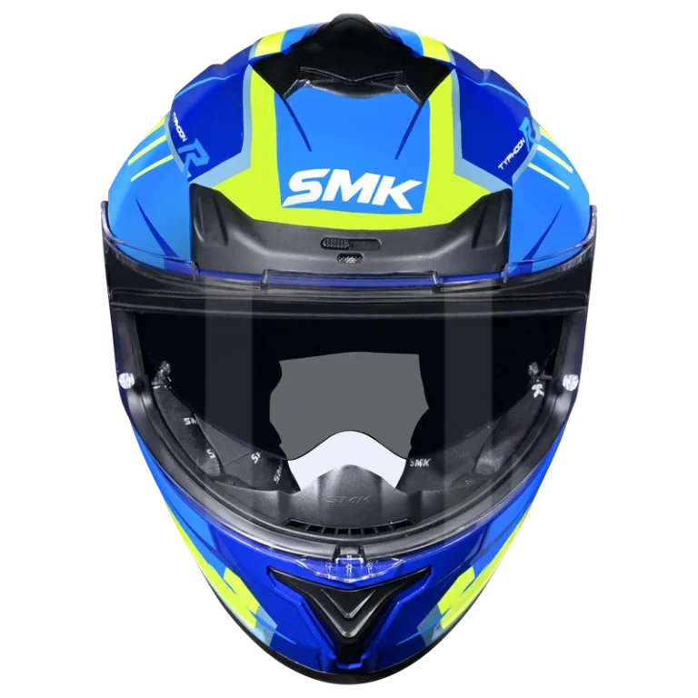 SMK Full Face Helmet Typhoon Aerot Blue/Yellow GL 545