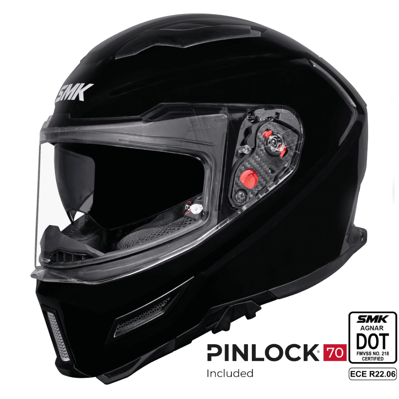 SMK Full Face Agner Solid Helmet Black GL 200