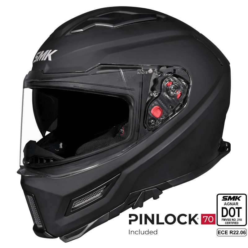 SMK Full Face Agner Solid Helmet Matte Black MA 200