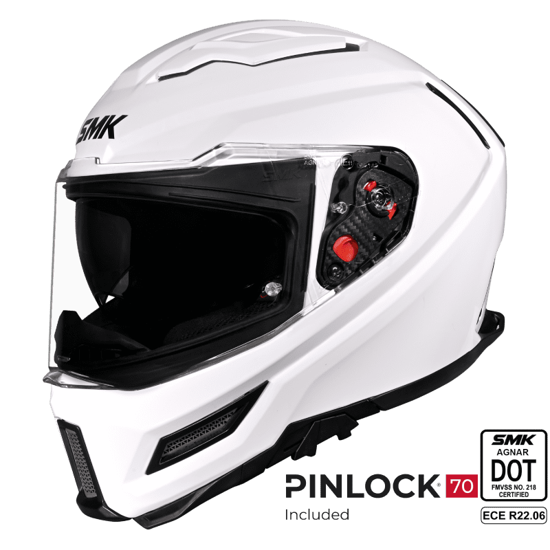 SMK Full Face Agner Solid Helmet White GL 100