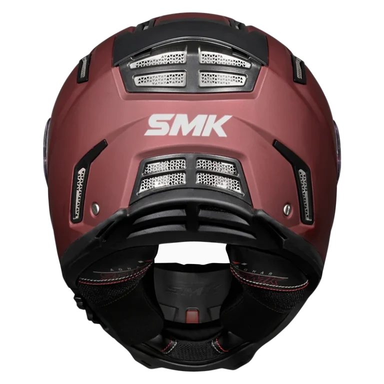 SMK Full Face Agner Solid Helmet Wine Red MA 300