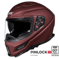 SMK Full Face Agner Solid Helmet Wine Red MA 300