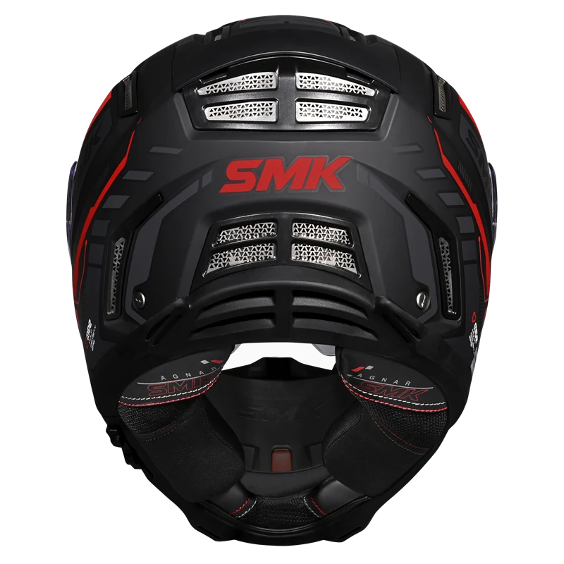 SMK Full Face Helmet Agnar Tektron Black/Red MA 263