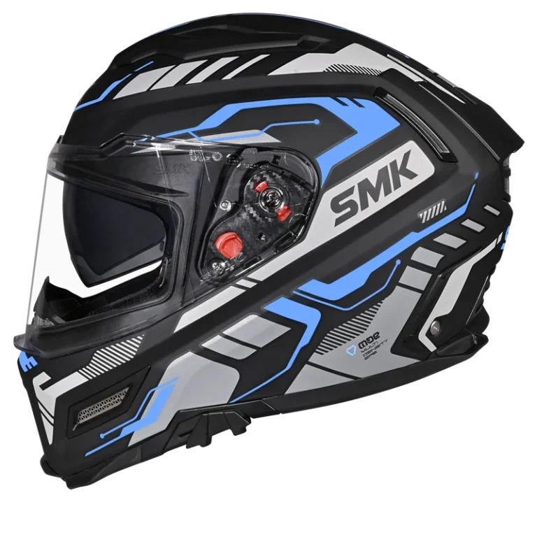 SMK Full Face Helmet Agnar Tektron Black/Blue MA 265