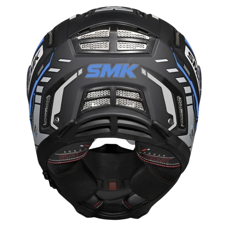 SMK Full Face Helmet Agnar Tektron Black/Blue MA 265