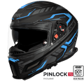 SMK Full Face Helmet Agnar Tektron Black/Blue MA 265