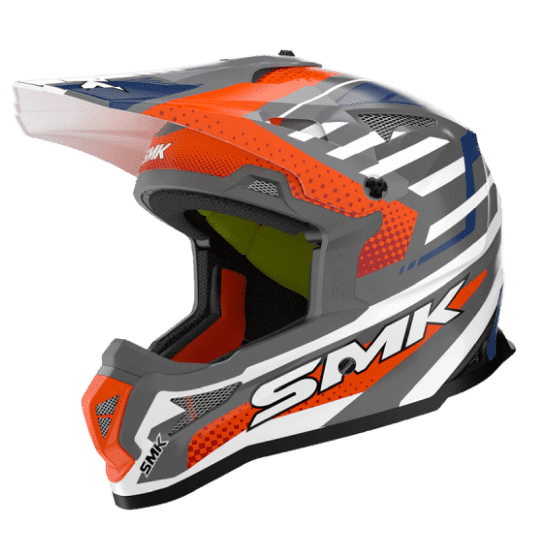 SMK Off Road Helmet Allterra Bulldozer Orange/Grey GL 617