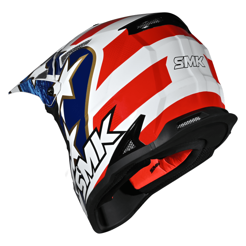 SMK Off Road Helmet Allterra Liberty Red/White/Blue GL 153