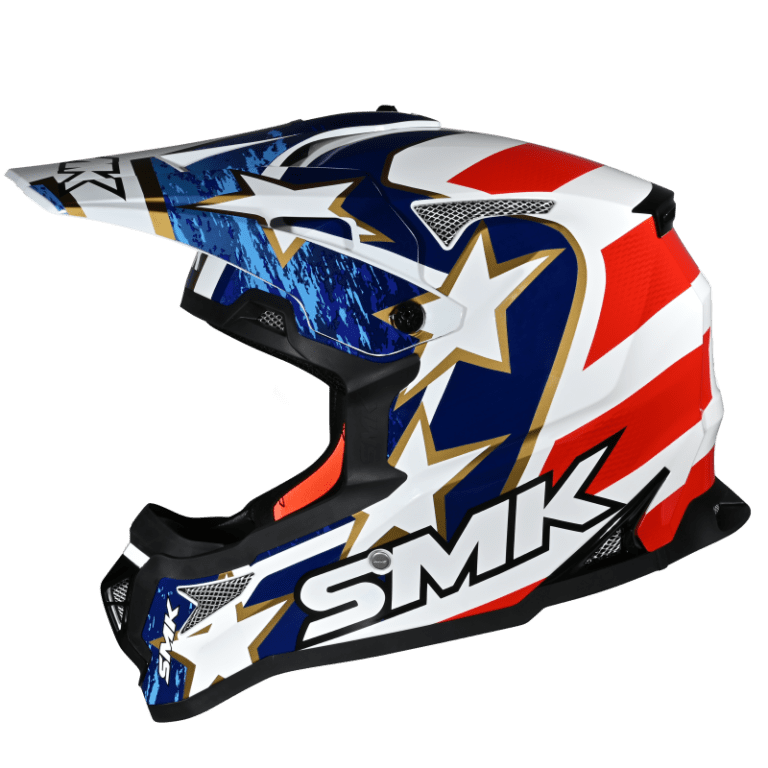 SMK Off Road Helmet Allterra Liberty Red/White/Blue GL 153