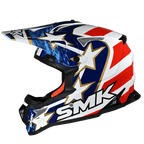 SMK Off Road Helmet Allterra Liberty Red/White/Blue GL 153