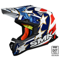 SMK Off Road Helmet Allterra Liberty Red/White/Blue GL 153
