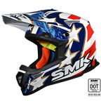 SMK Off Road Helmet Allterra Liberty Red/White/Blue GL 153