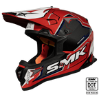 SMK Off Road Helmet Allterra Maverix Red/White GL 321