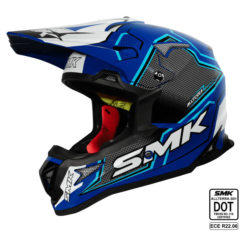 SMK Off Road Helmet Allterra Maverix Blue/White GL 521