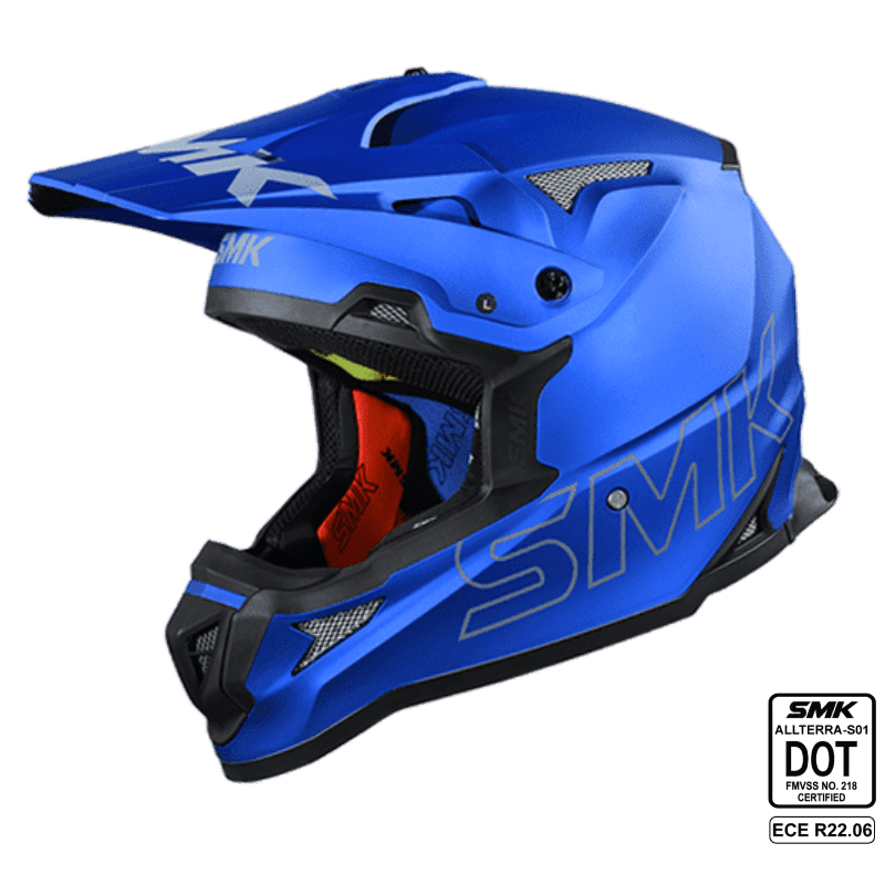 SMK Off Road Helmet Allterra Solid Flame Blue MA 500
