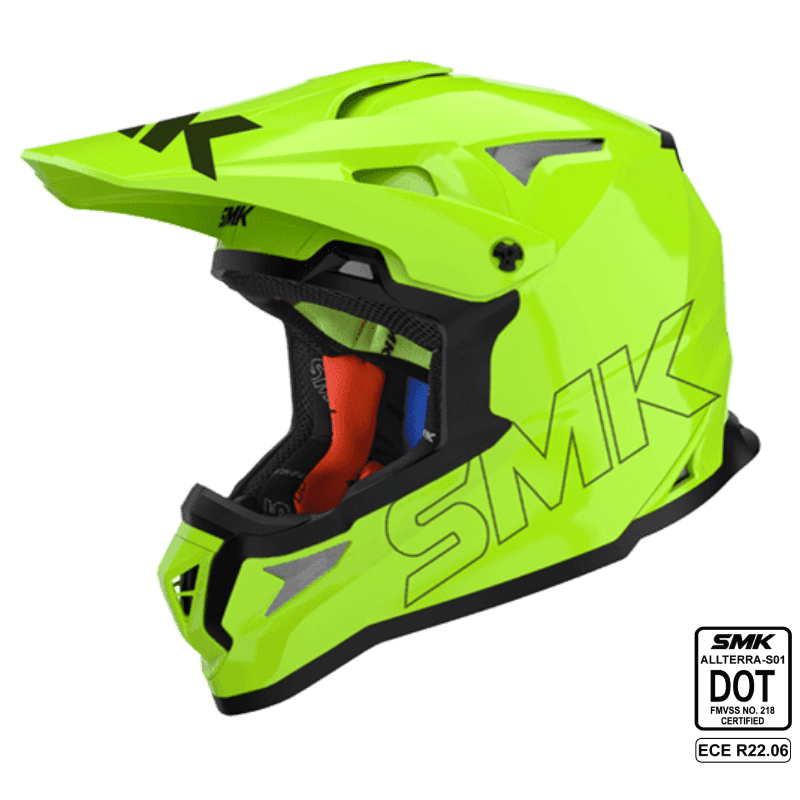 SMK Off Road Helmet Allterra Solid HI Vison HV 420