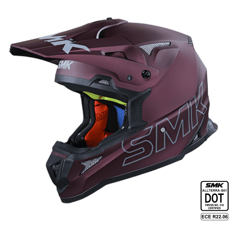 SMK Off Road Helmet Allterra Solid Wine Red MA 300