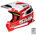 SMK Off Road Helmet Allterra X-Throttle White/Red GL 132
