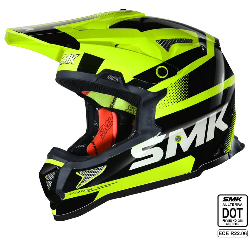 SMK Off Road Helmet Allterra X-Throttle Black/Yellow GL 422