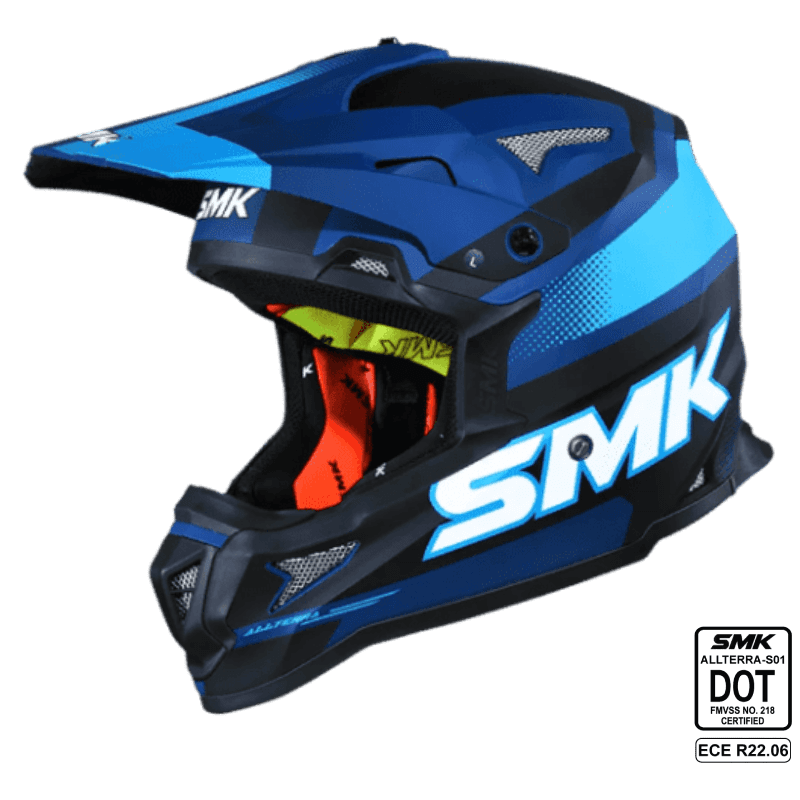 SMK Off Road Helmet Allterra X-Throttle Blue MA 525