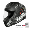 SMK Full Face Helmet Bionic Youth Chimpz Black/Grey MA 261