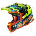 SMK Off Road Helmet Allterra Fulmine Yellow/Blue GL 457