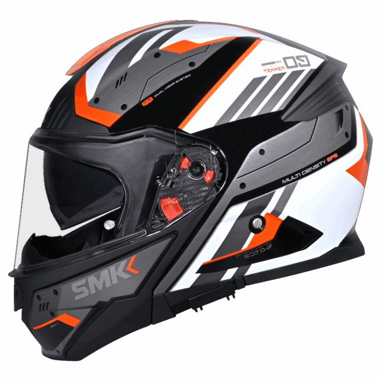 SMK Modular Helmet Gullwing Tekker White/Orange GL 217