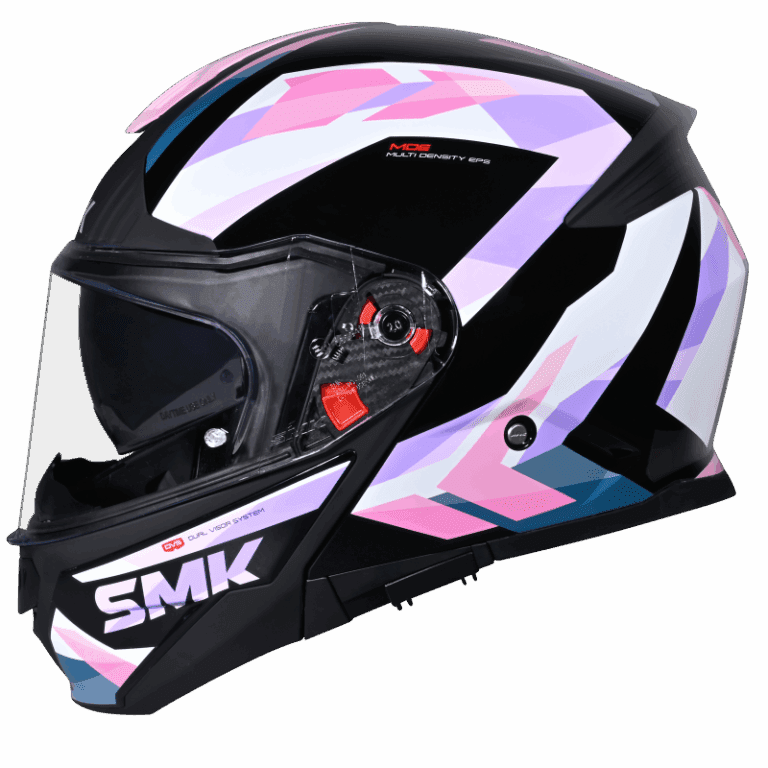 SMK Modular Helmet Gullwing Charger Pink/Black GL 219