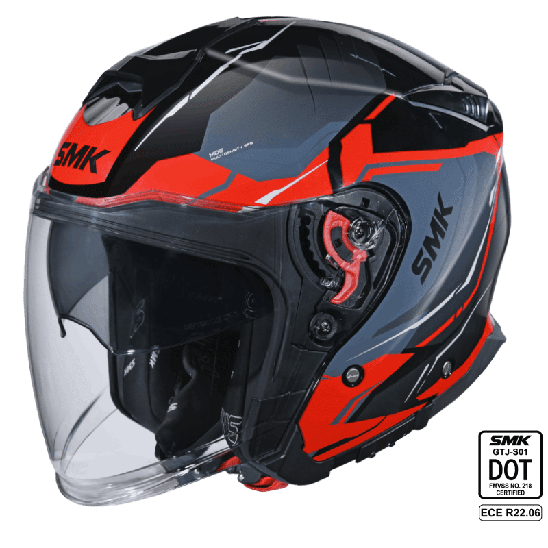 SMK Open Faced Helmet GTJ Escape Black/Orange GL 236