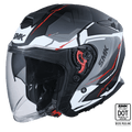 SMK Open Faced Helmet GTJ Escape Grey/Black GL 213