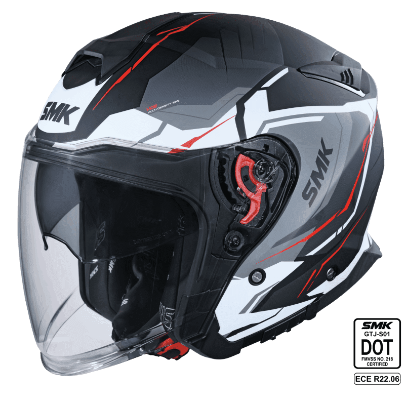 SMK Open Faced Helmet GTJ Escape Grey/Black GL 213
