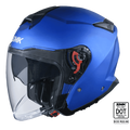 SMK Open Faced Helmet GTJ Solid Flame Blue MA 500