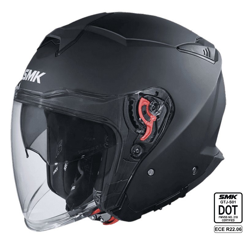 SMK Open Faced Helmet GTJ Solid Matt Black MA 200