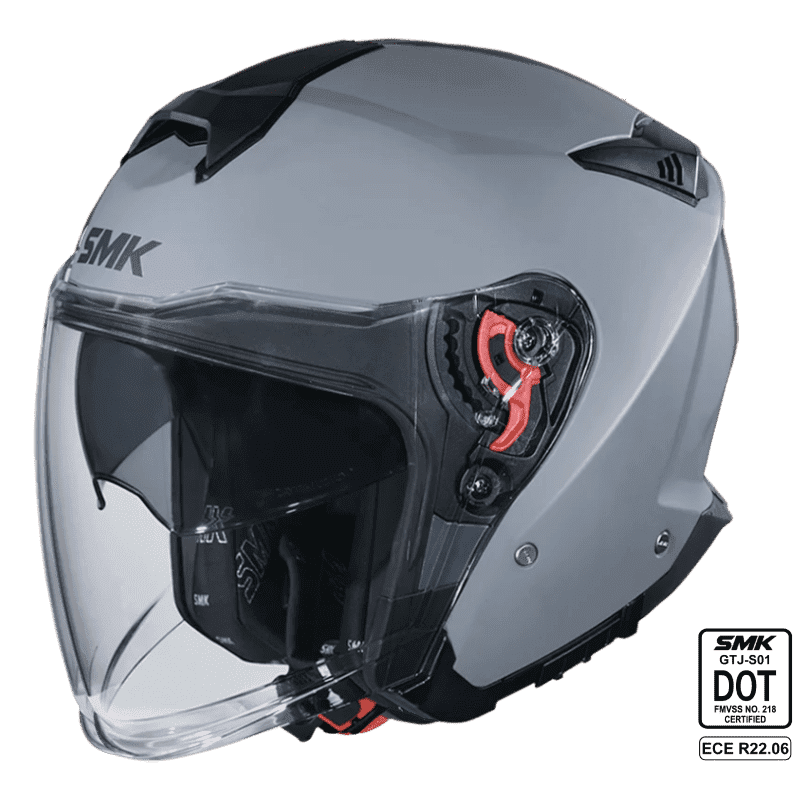 SMK Open Faced Helmet GTJ Solid Nardo Grey MA 600