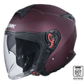 SMK Open Faced Helmet GTJ Solid Wine Red MA 300