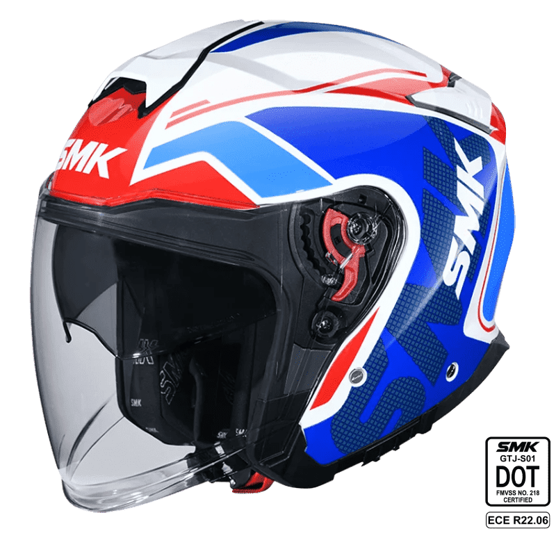 SMK Open Faced Helmet GTJ Tourer Blue/White GL 135