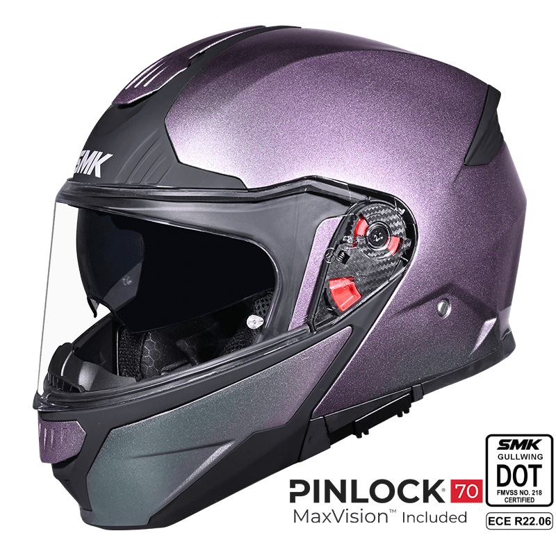 SMK Modular Helmet Gullwing Solid Chameleon Purple GL 900C