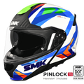 SMK Modular Helmet Gullwing Charger Blue/White GL 158