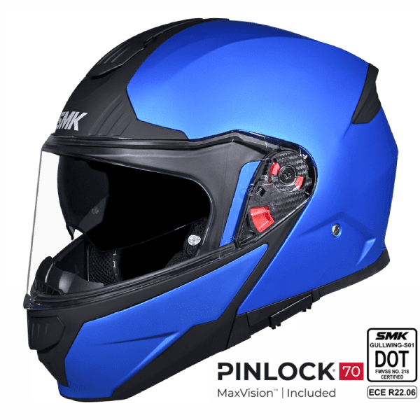 SMK Modular Helmet Gullwing Solid Flame Blue MA 500