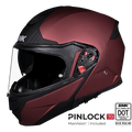 SMK Modular Helmet Gullwing Solid Wine Red MA 300