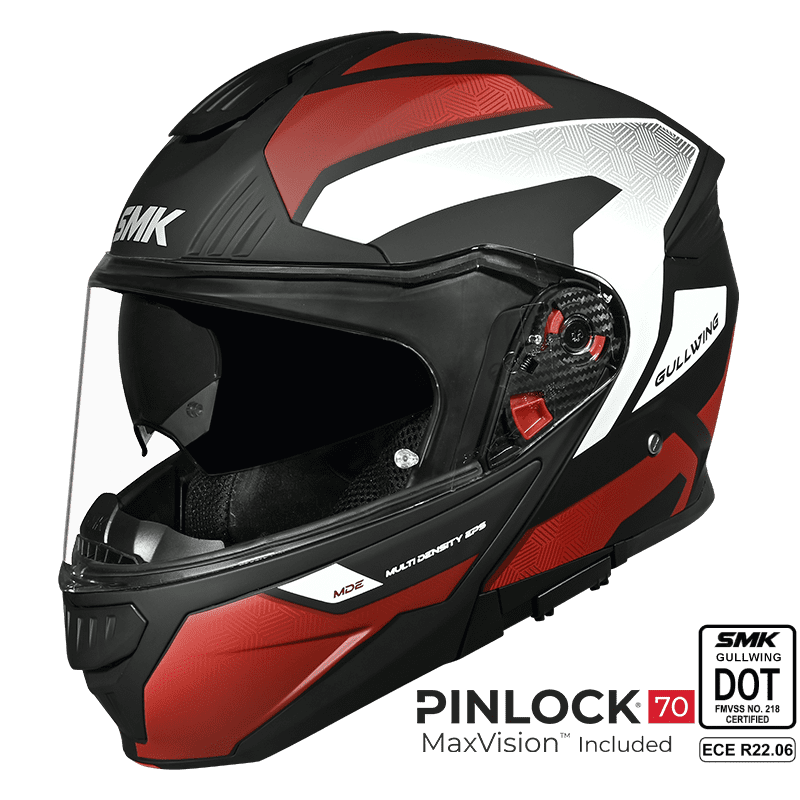 SMK Modular Helmet Gullwing Sonic Red/Black MA 231