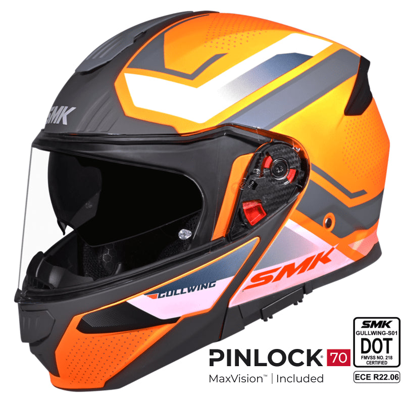 SMK Modular Helmet Gullwing Supertour Grey/Orange MA 765