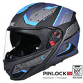 SMK Modular Helmet Gullwing Tekker Grey/Blue MA 265
