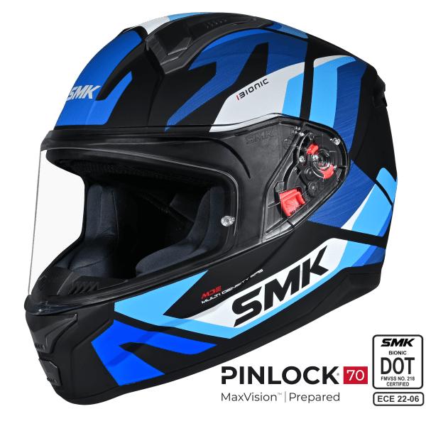 SMK Full Face Helmet Bionic Adult Kore Blue MA 251
