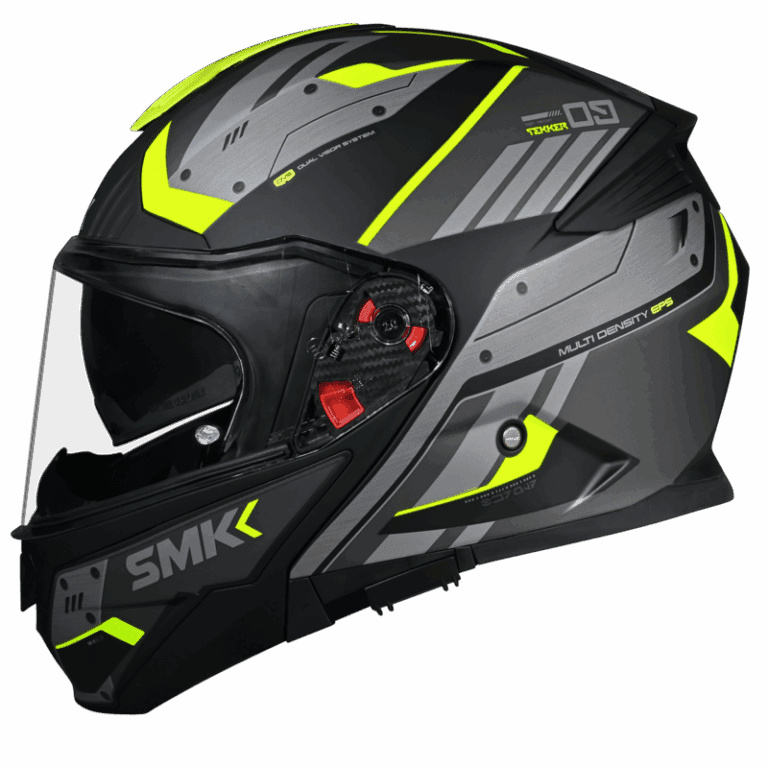 SMK Modular Helmet Gullwing Tekker Grey/Yellow MA 264