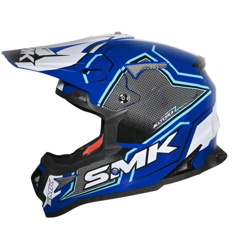 SMK Off Road Helmet Allterra Maverix Blue/White GL 521
