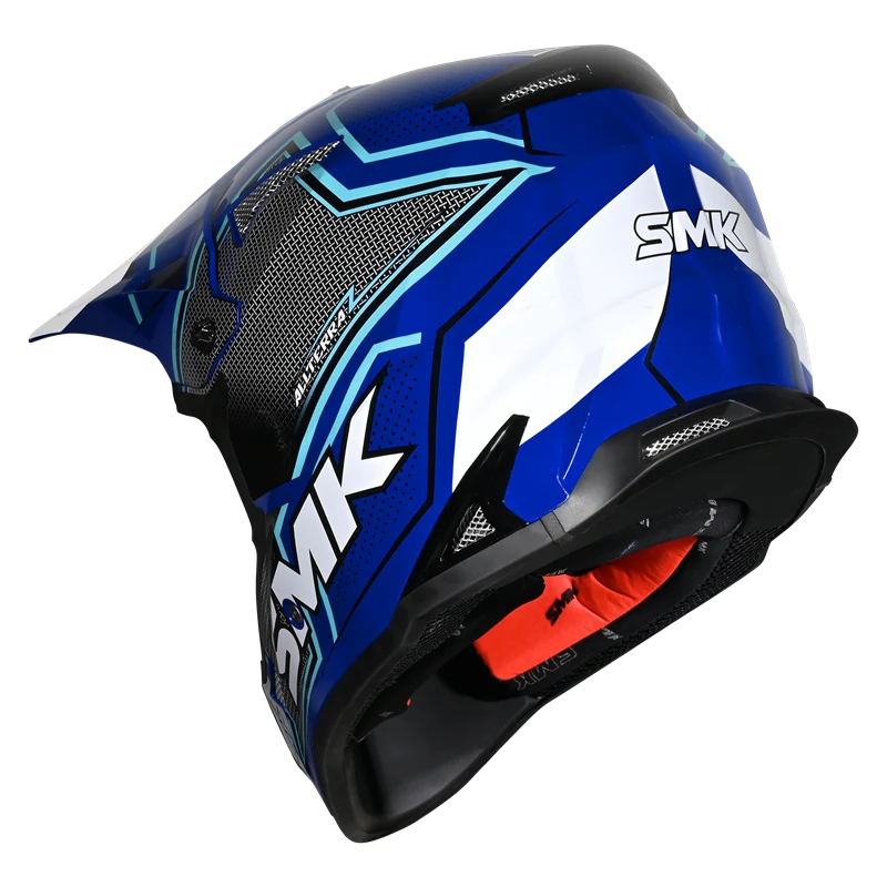 SMK Off Road Helmet Allterra Maverix Blue/White GL 521