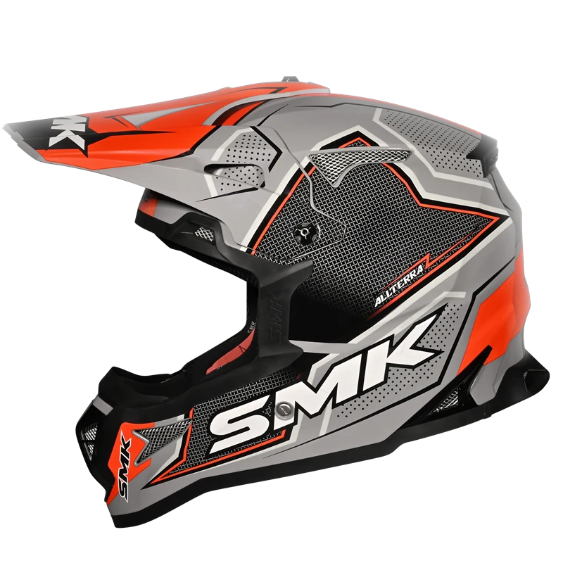 SMK Off Road Helmet Allterra Maverix Grey/Orange GL 627